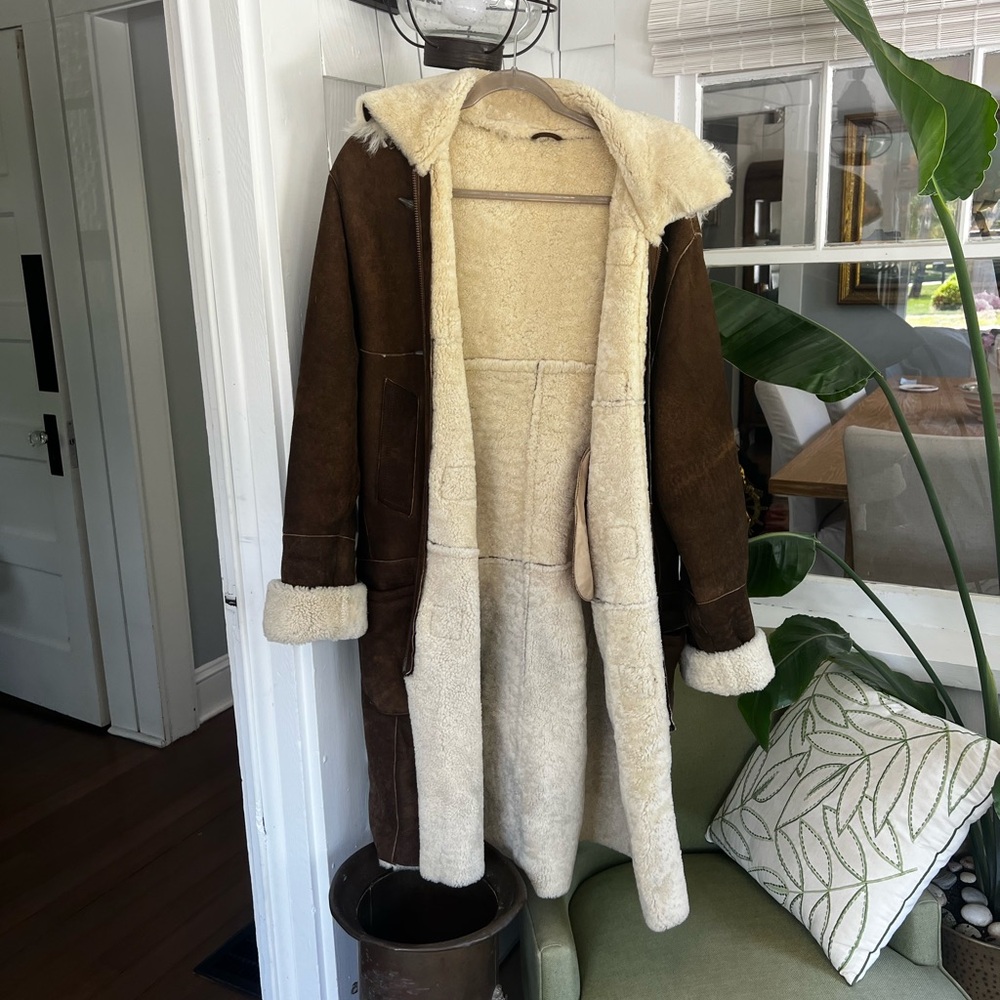 Dennis Basso Mens Shearling Sherpa Coat